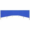 vidaXL 5-panel Wind Screen Fabric 600x160 cm Azure Blue