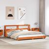 vidaXL Bed Frame without Mattress Wax Brown 200x200 cm Solid Wood Pine