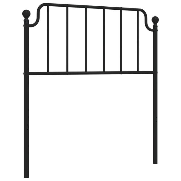 vidaXL Metal Replace Headboard Black 90 cm
