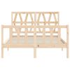 vidaXL Bed Frame without Mattress Double Solid Wood Pine