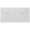 vidaXL Bathroom Furniture Set High Gloss White Engineered Wood