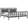 vidaXL Bed Frame without Mattress Grey 200x200 cm Solid Wood Pine