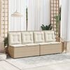 vidaXL Garden Bench Beige Poly Rattan