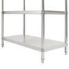 vidaXL 4-Tier Kitchen Shelf 120x50x155 cm Stainless Steel