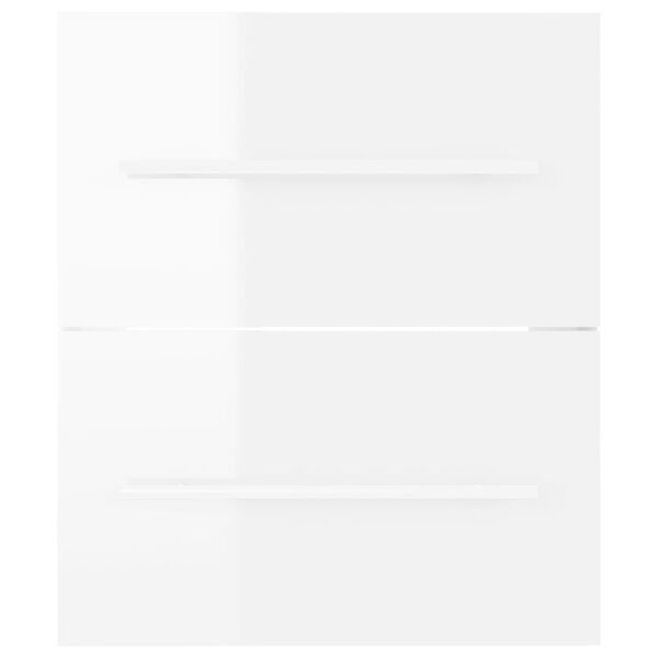 vidaXL Sink Cabinet with Built-in Basin High Gloss White Engineered Wood