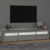 vidaXL TV Cabinet with LED Lights Concrete Grey 195x35x40 cm