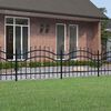 vidaXL Garden Fence Woerden with Spear Top Black 240x75 cm Steel