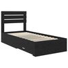 vidaXL Bed Frame with Drawer with Headboard Manual Engineered Wood