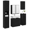 vidaXL Bathroom Furniture Set 5 pcs Black Oak Engineered Wood
