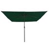 vidaXL Garden Parasol Green and Black 295 x 295 x 245 cm