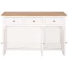vidaXL Sideboard 110x33.5x70 cm Solid Oak Wood