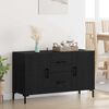 vidaXL Sideboard Black Oak 100 x 36 x 60 cm Engineered Wood