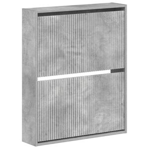 vidaXL Wall-Mounted Shoe Cabinet ARNHEM 71 x 17 x 86 cm Concrete Grey