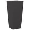 vidaXL Garden Planters Black 2 pcs 35x35x75 cm Steel