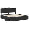 vidaXL Bed Frame with Drawer Black 200 x 200 cm Engineer Wood