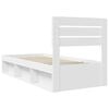 vidaXL Bed Frame with Headboard White 75 x 190 cm Solid Pine Wood