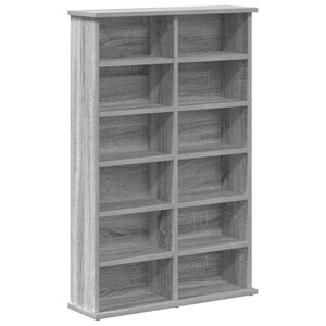 vidaXL CD Cabinet Grey Sonoma 60 x 17 x 92 cm Engineered Wood