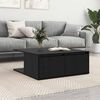 vidaXL Coffee Table Black oak 80 x 80 x 31 cm Engineered wood