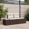 vidaXL Garden Sofa Brown 123 x 62 x 69cm Poly Rattan
