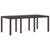 vidaXL Garden Table Brown 200 x 100 x 73 cm Poly Rattan