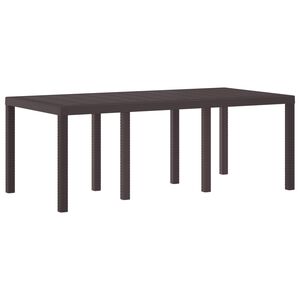 vidaXL Garden Table Brown 200 x 100 x 73 cm Poly Rattan
