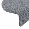 vidaXL Stair Mats Self-adhesive 5 pcs 65x21x4 cm Light Grey Half Round Large