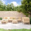 vidaXL 9 Piece Garden Lounge Set Solid Wood Pine