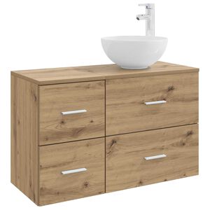 vidaXL Bathroom Furniture Set 2 pcs Artisan Oak Engineered Wood
