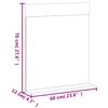 vidaXL Bathroom Mirror with Shelf BERG White 60x12x70 cm Solid Wood