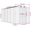 vidaXL Garden Shed Anthracite 191x385x198 cm Galvanised Steel