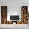 vidaXL TV Cabinet Set with Drawer FLORIN Smoked Oak Engineered Wood