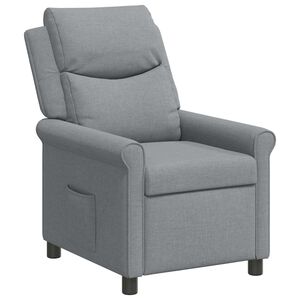 vidaXL Recliner Chair Light Grey 69 x 93 x 102 cm Fabric