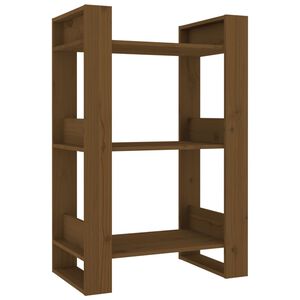 vidaXL Book Cabinet/Room Divider Honey Brown 60x35x91 cm Solid Wood