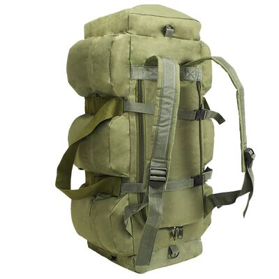 vidaXL 3-in-1 Army-Style Duffel Bag 90 L Olive Green