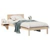 vidaXL Bed Frame with Headboard Brown 100 x 200 cm Solid Pine Wood