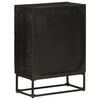 vidaXL Sideboard Black 55x30x76 cm Solid Wood Mango and Iron