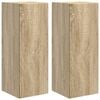 vidaXL TV Wall Cabinet 2 pcs Sonoma Engineered Wood