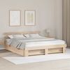 vidaXL Bed Frame with Headboard Brown 180 x 200 cm Solid Pine Wood