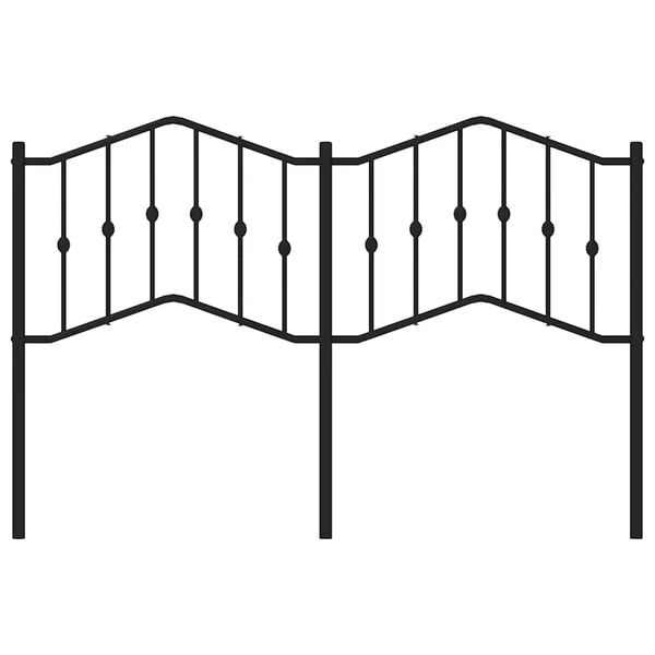vidaXL Metal Replace Headboard Black 135 cm