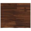 vidaXL Live Edge Table Top 90 x 40 x 3.5 cm Rectangular Dark Brown