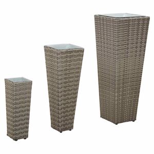 vidaXL Outdoor Set 3 pcs 30 x 30 x 80 cm Metal
