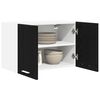 vidaXL Hanging Cabinet 2 pcs Black Oak and White 60 x 31 x 40 cm