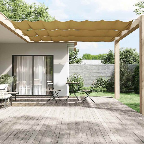 vidaXL Vertical Awning Beige 140x1200 cm Oxford Fabric