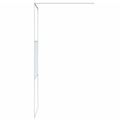 vidaXL Walk-in Shower Wall White 80x195 cm Clear ESG Glass