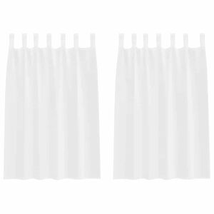 vidaXL Voile Curtain with Curtains 2 pcs White 140 x 140 cm Polyester