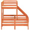 vidaXL Bunk Bed without Mattress 80x200/140x200 cm Wax Brown Solid Wood