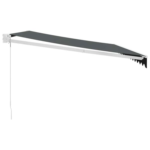 vidaXL Retractable Awning Anthracite 4.5x3 m Fabric and Aluminium