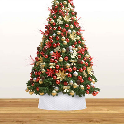 vidaXL Christmas Tree Skirt White Ø65x19.5 cm