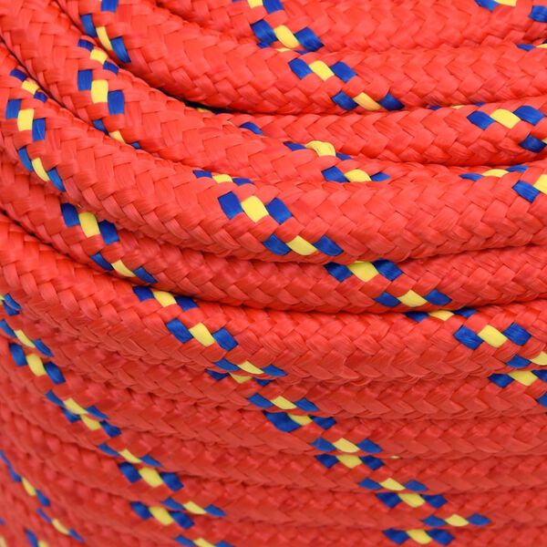 vidaXL Boat Rope Red 16 mm 25 m Polypropylene