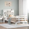 vidaXL Bookcase Bed without Mattress White 90x200cm Solid Wood Pine